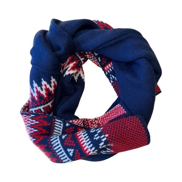 NWT OLD NAVY Fair Isle Knit Scarf - Picture 1 of 8
